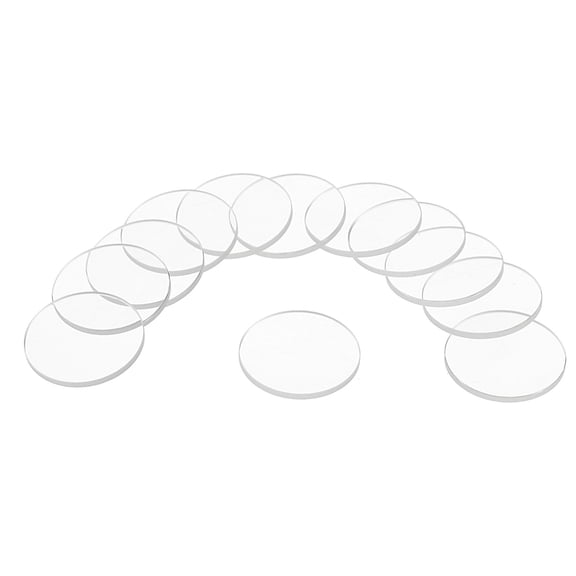 Uxcell 12pcs Watch Crystal Glass Lens, 16.5mm Flat Round Glasses Replacement Parts for Watchmaker Repair, Clear