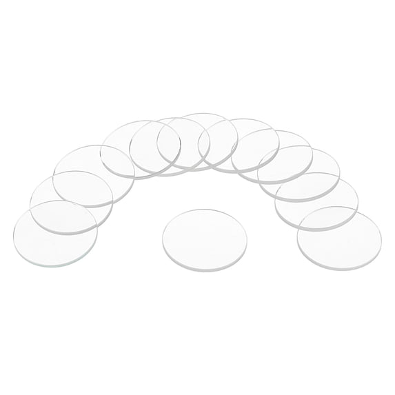 Uxcell 12pcs Watch Crystal Glass Lens, 20mm Flat Round Glasses Replacement Parts for Watchmaker Repair, Clear