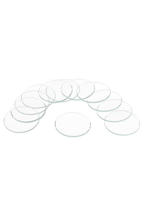 12pcs Watch Crystal Glass Lens, 29mm Flat Round Glasses Replacement Parts for Watchmaker Repair, Clear