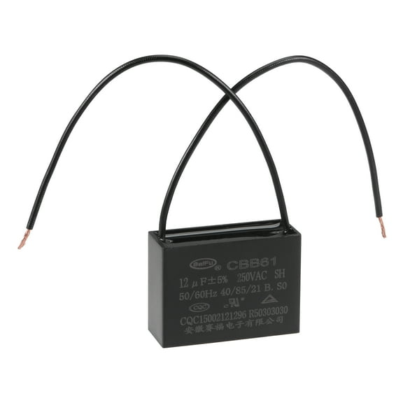 Uxcell 12uF 250V AC 2 Wires CBB61 Ceiling Fan Capacitor 1 Pack