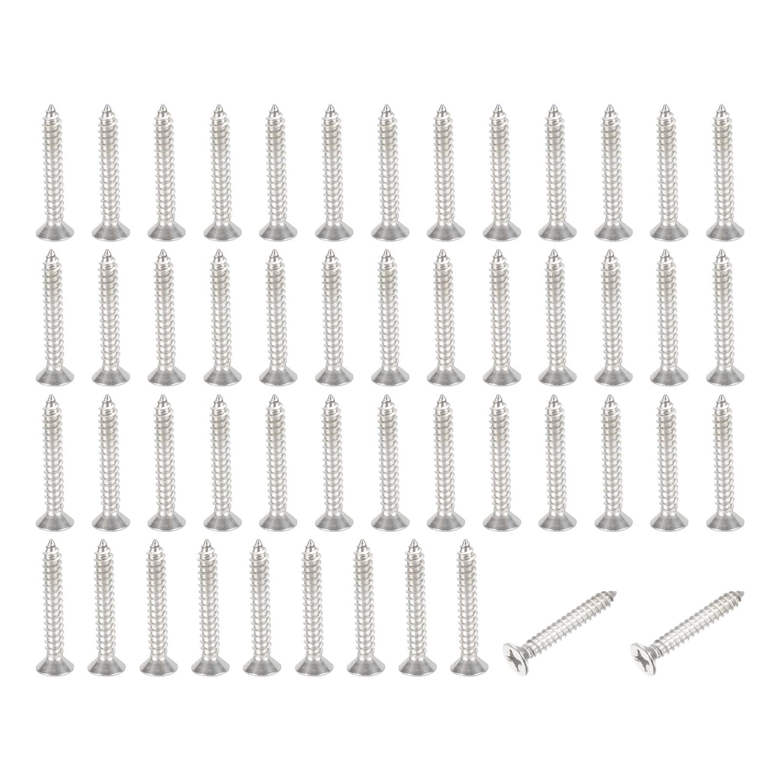 Uxcell 60-Pack #8-32 X 1-1/2 Inch Flat Head Machine Screws – Phillips Drive, 304 Stainless Steel