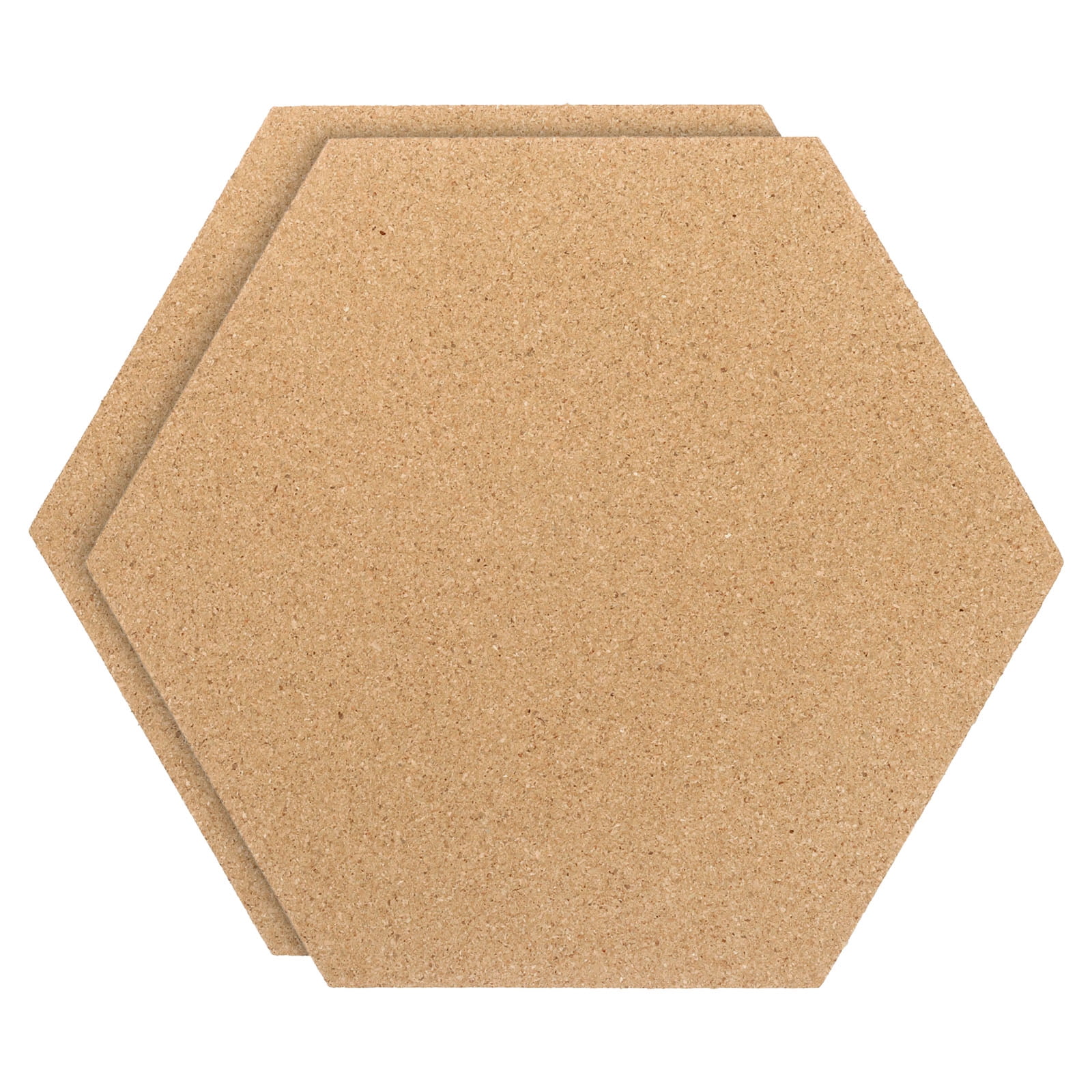 Uxcell 12x10" 1/4" Thick Cork Board Tiles, 2 Pack Self Adhesive Hexagon