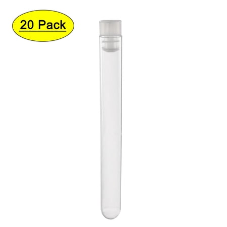 Uxcell 12x100mm Polystyrene Round Bottom Centrifuge Test Tubes White 20 Pack