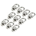 thumbnail image 1 of Uxcell 12x10mm Button Studs with D Ring Zinc Alloy Electroplating Light Gold 10 Pack Silver Tone, 1 of 4