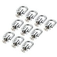 thumbnail image 1 of Uxcell 12x10mm Button Studs with D Ring Zinc Alloy Electroplating Light Gold 10 Pack Silver White, 1 of 4