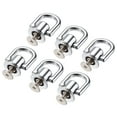 thumbnail image 1 of Uxcell 12x10mm Button Studs with D Ring Zinc Alloy Electroplating Light Gold 6 Pack Silver White, 1 of 4