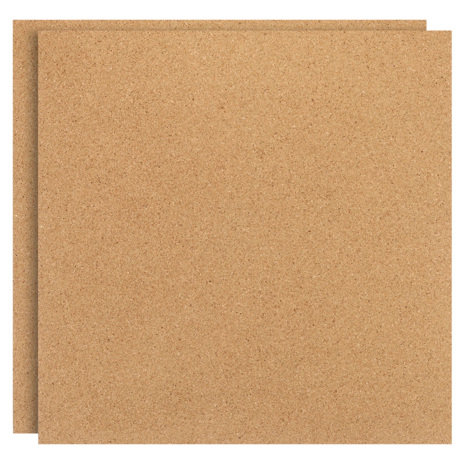 Uxcell 12x12" 1/4" Thick Cork Board Tiles, 2 Pack Self Adhesive Square ...