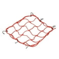 thumbnail image 1 of Uxcell 12x12" Extendable Motorcycle Cargo Net Luggage Debris Tie Down Net with Hooks Red, 1 of 6