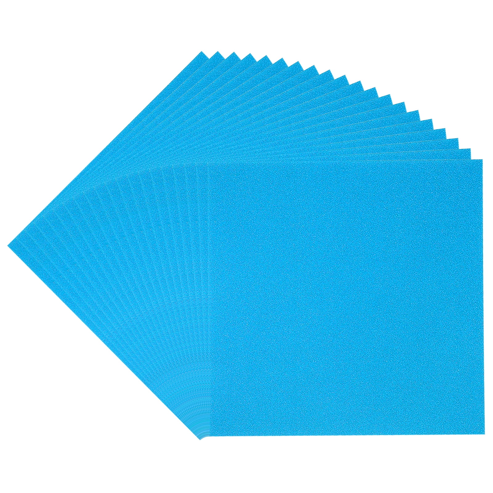 Uxcell 12x12" Glitters Cardstock, 20Sheets No-Shed Shimmer Glitters Paper, Blue