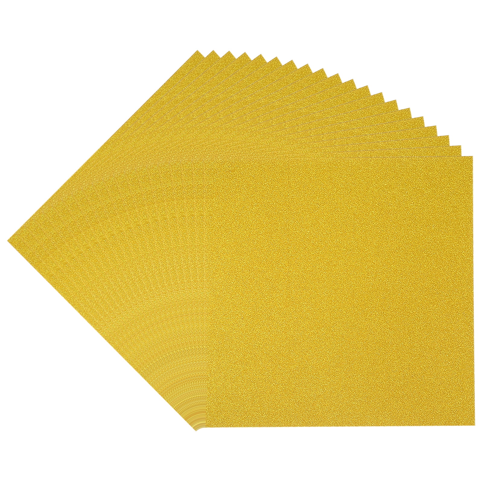 Uxcell 12x12" Glitters Cardstock, 20Sheets No-Shed Shimmer Glitters Paper, Gold