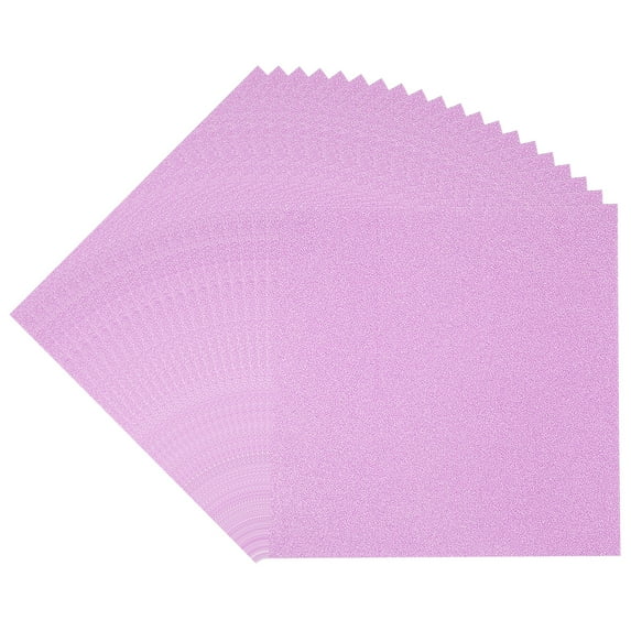 Uxcell 12x12" Glitters Cardstock, 20Sheets No-Shed Shimmer Glitters Paper, Pink
