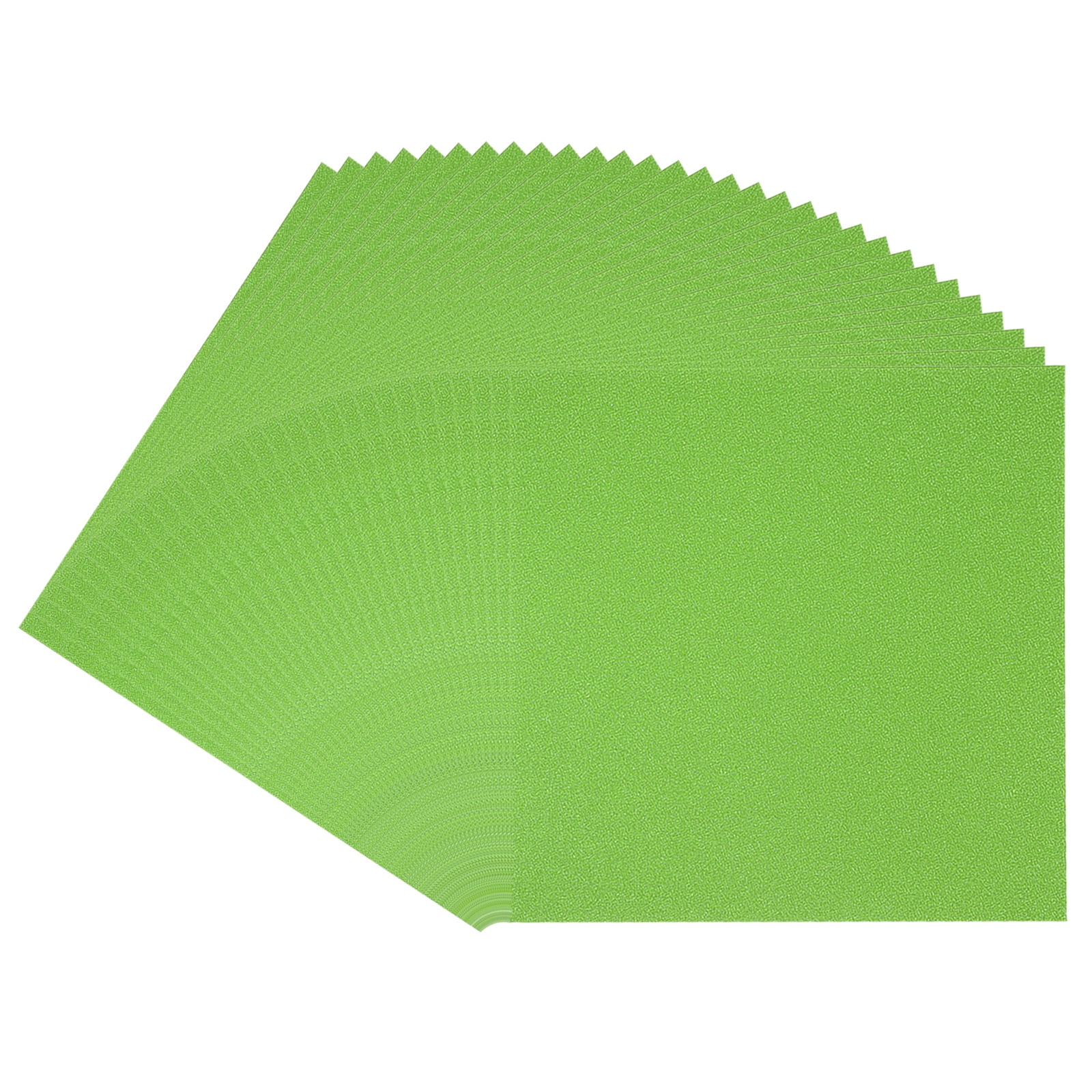 Uxcell 12x12" Glitters Cardstock, 30Sheets No-Shed Shimmer Glitters Paper, Green
