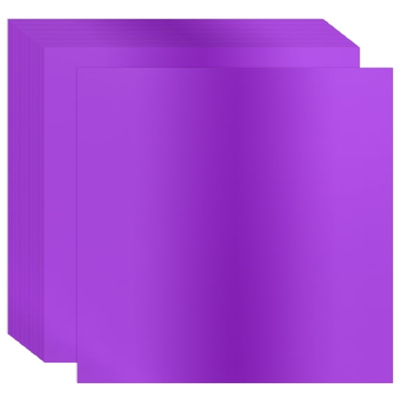 Uxcell 12x12 Inch Metallic Cardstock Paper, 30 Pcs 250GSM Foil Mirror Finish Card Stock Board Sheet for Crafting Wedding, Purple