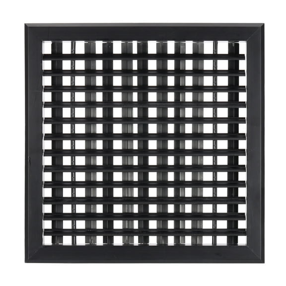 Uxcell 12x12 Inch Plastic Ventilation Grille, Adjustable Outlet Air Vent Removable Vent Filter Grilles Supply Air Grille, Black