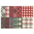 thumbnail image 1 of Uxcell 12x12Inch Scrapbook Paper, 24 Sheet Double-Sided Plaid Style Craft Paper, Red Green, 1 of 7