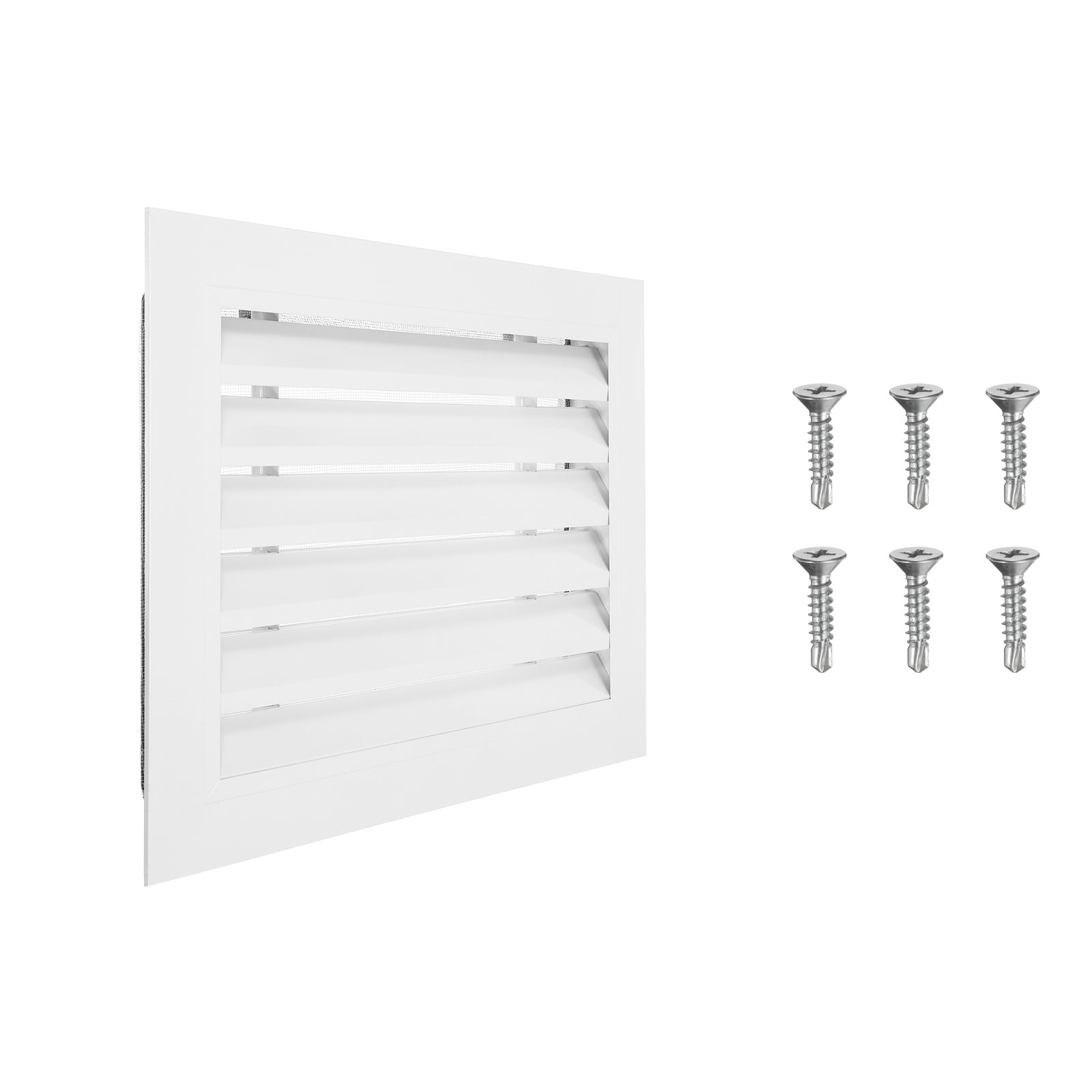 Uxcell 12x16 Inch Gable Vent, 1PCS Aluminum Alloy Wall Shed Vents with Strainer, White