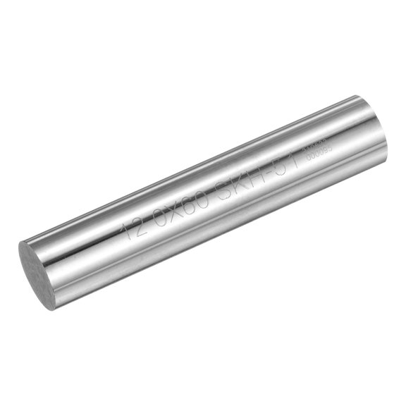 Uxcell 12x60mm(Dia -0/-0.01mm) Round Steel Rod 63-65 HRC HSS Lathe Bar Tool