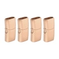 thumbnail image 1 of Uxcell 12x6mm Flat Leather Clasp, 4 Pack Jewelry Bracelet Clasps for Jewelry Bracelet Craft Making DIY, Rose Gold（29mm）, 1 of 7