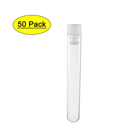 Uxcell 12x72mm Polystyrene Round Bottom Centrifuge Test Tubes White 50 Pack