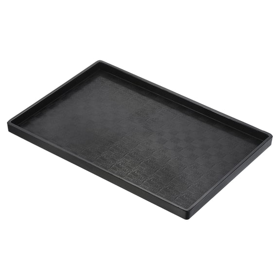 Uxcell 12x8" Fast Food Tray, Plastic Reusable Multi-Purpose Rectangle Serving Tray Mosaic Texture Black