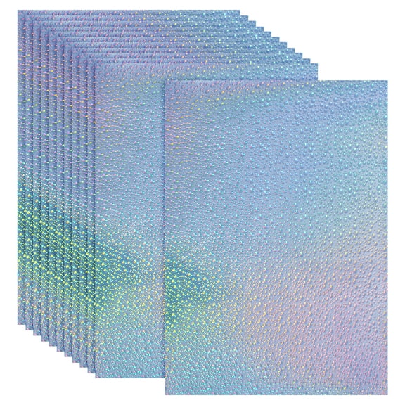 Uxcell 12x8 Inch Printable Holographic Sticker Paper, 12 Sheets Vinyl Sticker Paper A4 Waterproof Quickly Sticker for Laser Printer Inkjet Printer, Water Droplet Pattern