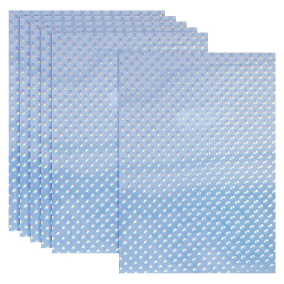 Uxcell 12x8 Inch Printable Holographic Sticker Paper, 6 Sheets Vinyl Sticker Paper A4 Waterproof Quickly Sticker for Laser Printer Inkjet Printer, Large Droplet Pattern
