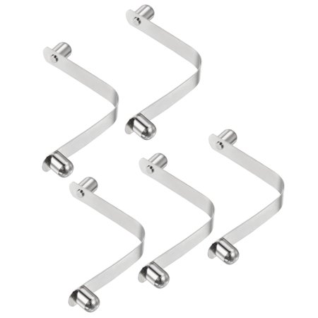 Uxcell 12x9.5mm Kayak Paddle Snaps, Solid Button Double Pins Lock Tube Spring Clips for Tent Pole, 5 Pack