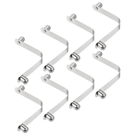 Uxcell 12x9.5mm Kayak Paddle Snaps, Solid Button Double Pins Lock Tube Spring Clips for Tent Pole, 8 Pack