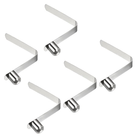 Uxcell 12x9.5mm Kayak Paddle Snaps, Solid Button Single Pin Lock Tube Spring Clips for Tent Pole, 5 Pack