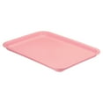 thumbnail image 1 of Uxcell 12x9" Fast Food Tray, Plastic Reusable Multi-Purpose Rectangle Serving Tray Pink, 1 of 5
