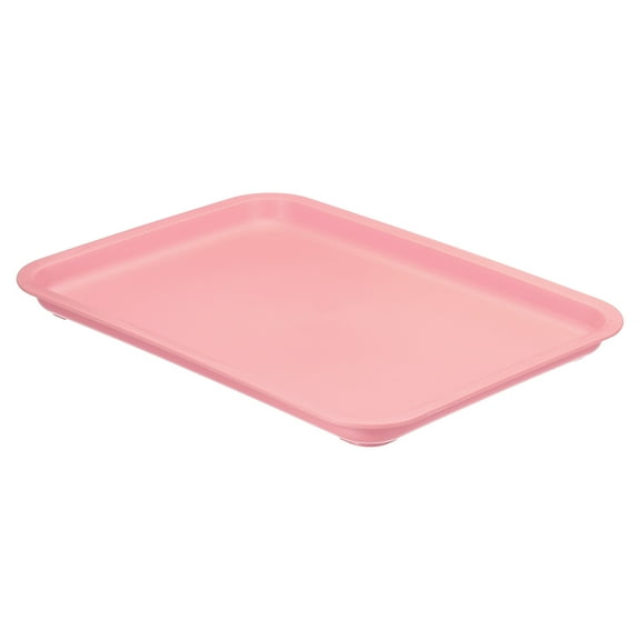 Uxcell 12x9" Fast Food Tray, Plastic Reusable Multi-Purpose Rectangle Serving Tray Pink