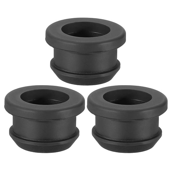 Uxcell 13/16 Rubber Grommets, 3Pcs Top Hat Grommet Wiring Hole Plugs, Black