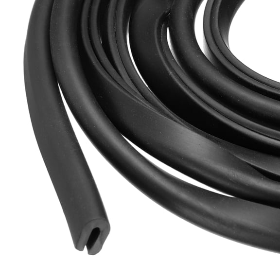 Uxcell 13.1ft U Rubber Edge Trim Fit for 2mm Edge, 6 mm x 8 mm Black