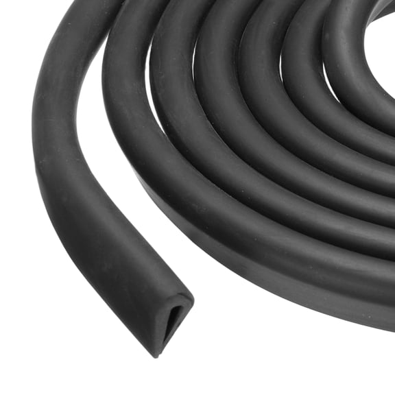Uxcell 13.1ft U Rubber Edge Trim Fit for 2mm Edge, 8 mm x 14 mm Black