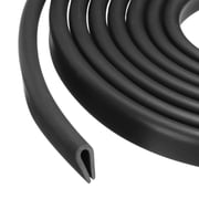 Uxcell 13.1ft U Rubber Edge Trim Fit for 4mm Edge, 6mm x 10mm Black