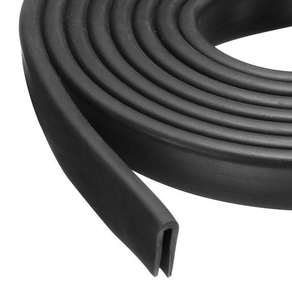 Uxcell 13.1ft U Rubber Edge Trim Fit for 5mm Edge, 8 mm x 11 mm Black