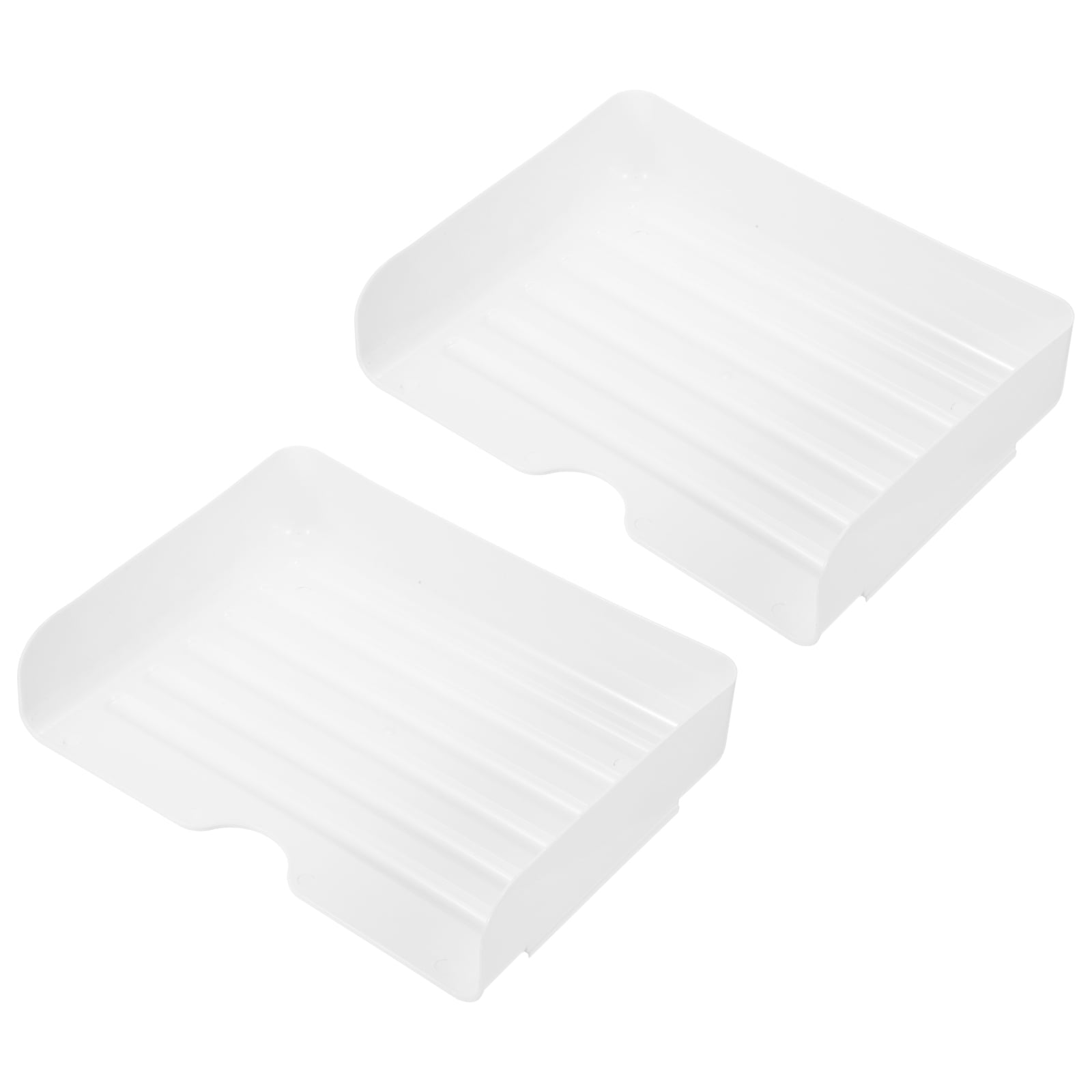 Uxcell 13.3"x9.8"x3" Stackable Letter Tray, 2-Tier Paper Organizer Rectangular Plastic Desk Organizer Accessories File Holder for Office Desk Drawers Paper Storage, White