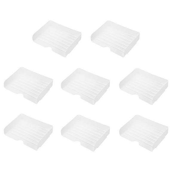 Uxcell 13.3"x9.8"x3" Stackable Letter Tray, 8-Tier Paper Organizer Rectangular Plastic Desk Organizer Accessories File Holder for Office Desk Drawers Paper Storage, White