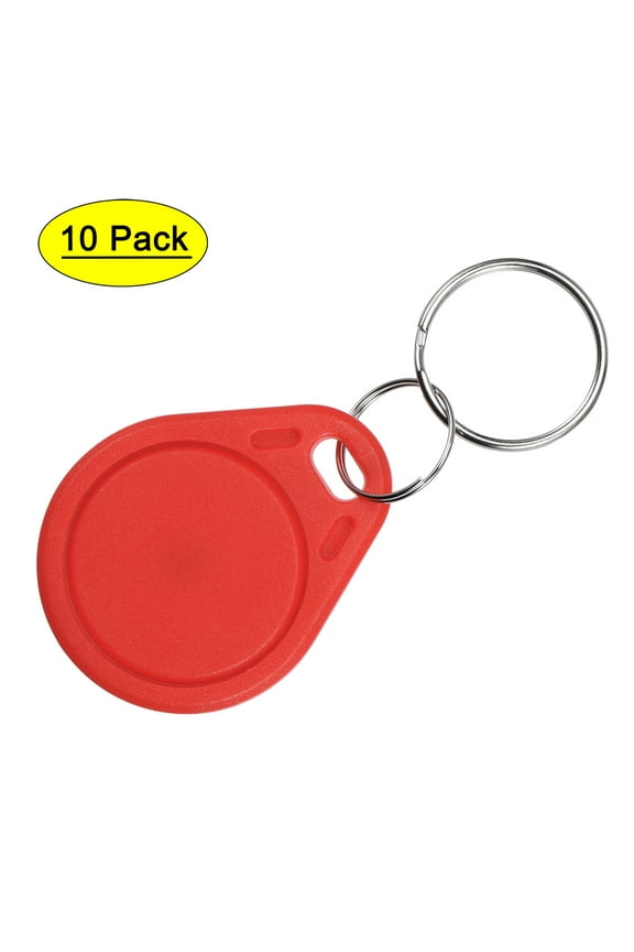 13.56MHz Rewritable RFID Proximity IC Card UID Key Fobs Red 10 Pack