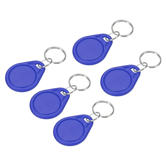 Uxcell 13.56MHz Rewritable RFID Proximity UID IC Key Fobs Smart Tag Blue 5 Pack