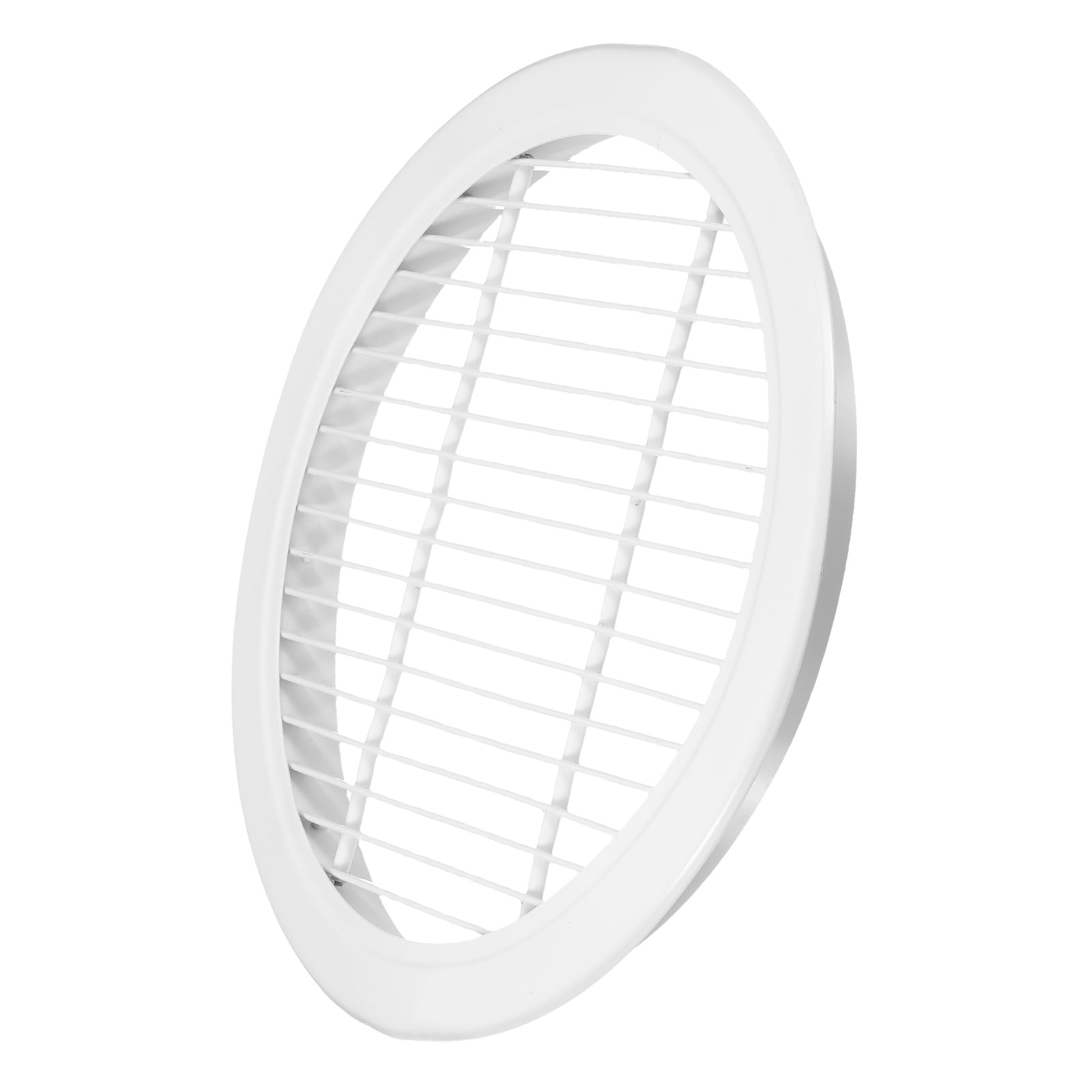 Uxcell 13.7" Round Air Vent, 17 Degrees Louver Grille Cover Aluminum Alloy Soffit Vent HVAC Ventilation for Ceiling Wall Roofing Bathroom Kitchen Garage Duct Shed Garage, White