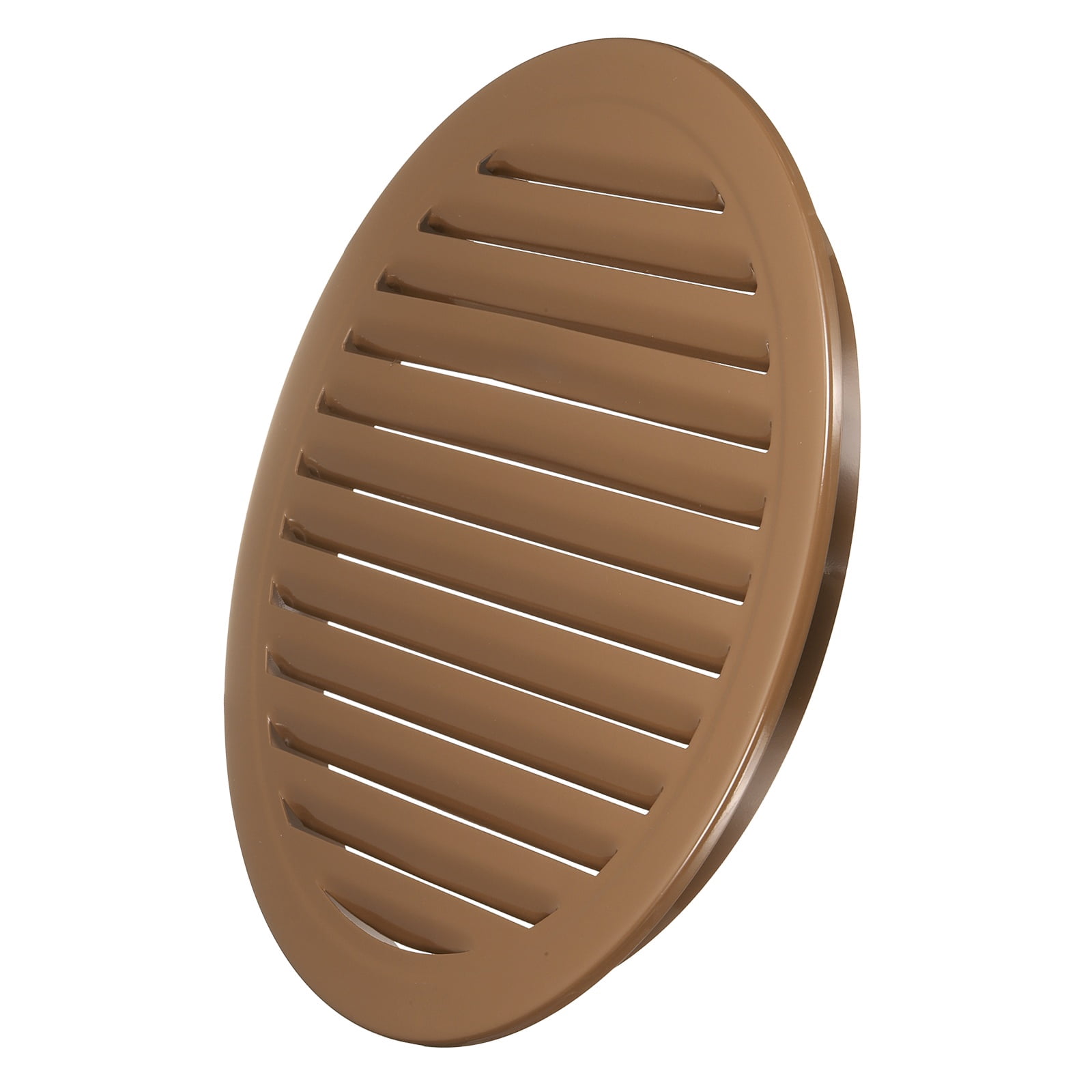 Uxcell 13.7" Round Air Vent, Louver Grille Cover Aluminum Alloy Soffit Vent HVAC Ventilation for Ceiling Wall Roofing Bathroom Kitchen Garage Duct Shed Garage, Coffee
