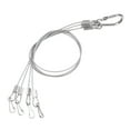 thumbnail image 1 of Uxcell 13.78" Extension Rope Hanger 4 Point Holders Hanging Chains Stainless Steel Silver Tone 5pcs, 1 of 5