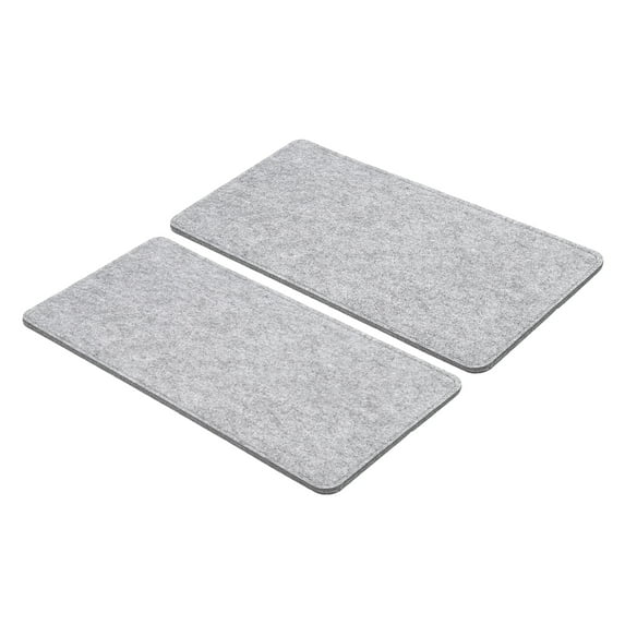 Uxcell 13.8''×7'' Felt Bag Base Shaper, 2pcs Bag Bottom Pad Organizer Insert Rectangle Liner Board for Purse Handbag Tote Travel Bag Canvas Cosmetic, Gray
