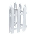 thumbnail image 1 of Uxcell 13.8x19.7 Inch Plastic Garden Picket Fence Tip Fencing Path Border Edging White 3 Pack, 1 of 5