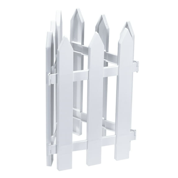 Uxcell 13.8x19.7 Inch Plastic Garden Picket Fence Tip Fencing Path Border Edging White 3 Pack