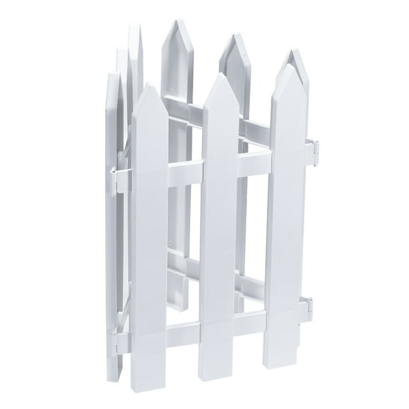 Uxcell 13.8x19.7 Inch Plastic Garden Picket Fence Tip Fencing Path Border Edging White 6 Pack