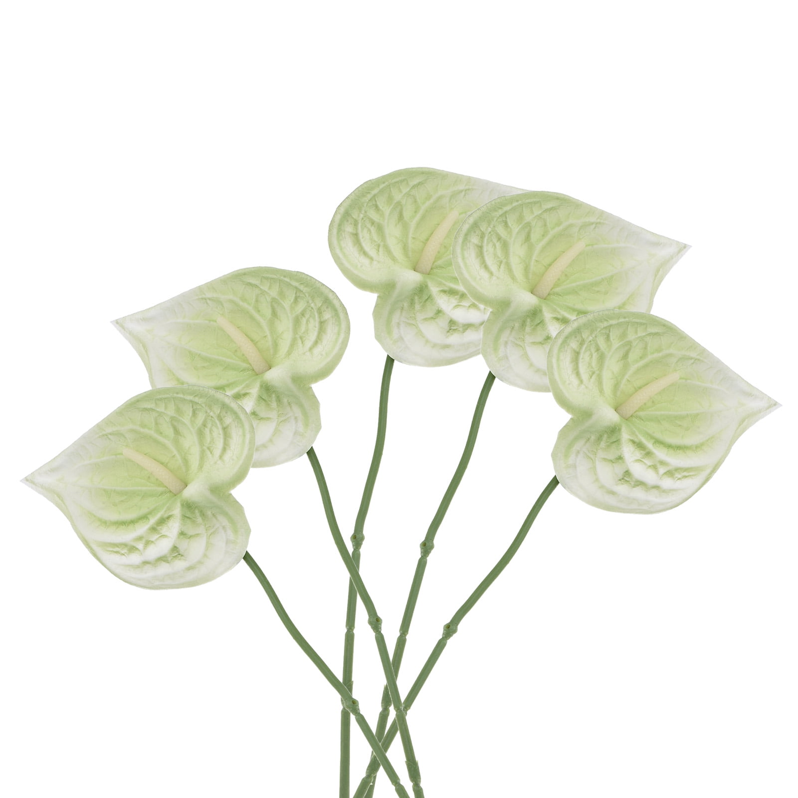 Uxcell 13" Artificial Anthurium Lily Flowers Floral Arrangements Bouquet  Decor, Light Green 5 Pack - Walmart.com