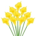 thumbnail image 1 of Uxcell 13" Artificial Calla Lily Flowers Floral Arrangements Bouquet Decor, Yellow 10 Stems, 1 of 5