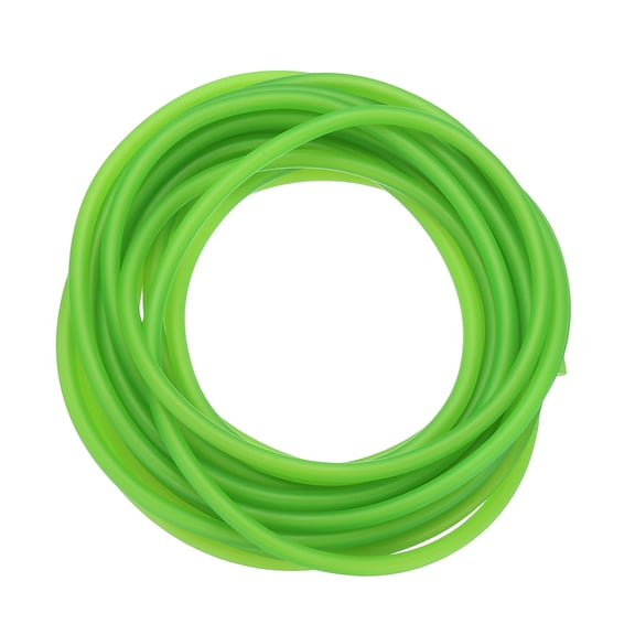 Uxcell 13 Ft(4M) Rubber Tubing, 1/16"(1.8mm) ID 3/16"(4.5mm) OD Sling Shot Natural Latex Rubber Tubing for Exercise Stretching Laboratory Home Hose, Fluorescent Green